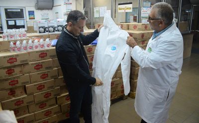 FERNANDO GRAY SUPERVISÓ LA RECEPCIÓN DE ELEMENTOS DE PREVENCIÓN DEL CORONAVIRUS