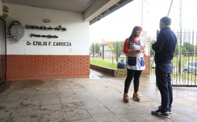 FERNANDO GRAY SUPERVISÓ DESINFECCIÓN Y FUMIGACIÓN EN LA ESCUELA PRIMARIA N° 51