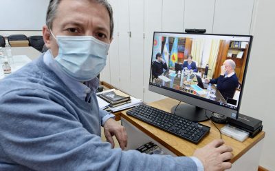 FERNANDO GRAY E INTENDENTES DEL AMBA EN VIDEOCONFERENCIA CON AXEL KICILLOF