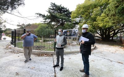 FERNANDO GRAY RECORRIÓ LAS OBRAS DE PUESTA EN VALOR DE LA PLAZA SAN MARTÍN