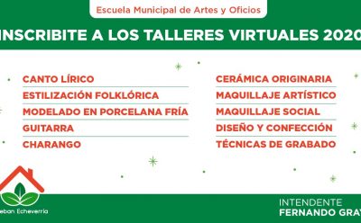 INSCRIPCIÓN A CURSOS VIRTUALES DE LA ESCUELA MUNICIPAL DE ARTES Y OFICIOS