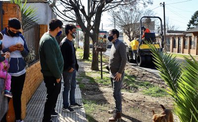 FERNANDO GRAY RECORRIÓ OBRAS DE MEJORADO ASFÁLTICO EN EL JAGÜEL Y MONTE GRANDE