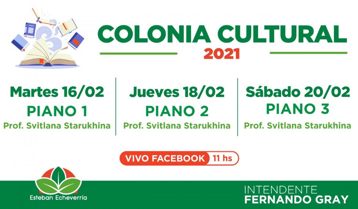 CONTINÚA LA COLONIA CULTURAL VIRTUAL CON CLASES DE PIANO