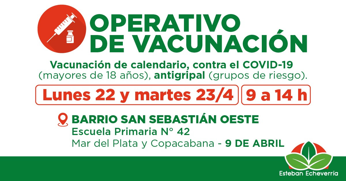 AVANZAN LOS OPERATIVOS DE VACUNACIÓN EN EL DISTRITO