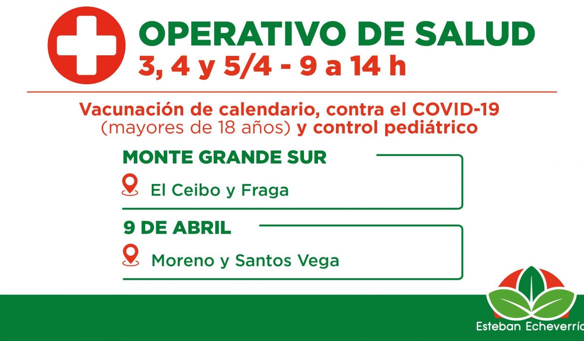 OPERATIVOS GRATUITOS DE VACUNACIÓN Y CONTROLES PEDIÁTRICOS