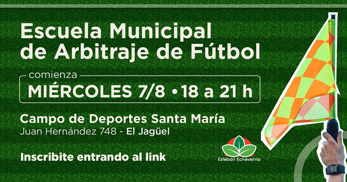 COMENZÓ LA INSCRIPCIÓN EN LA ESCUELA MUNICIPAL DE ARBITRAJE DE FÚTBOL