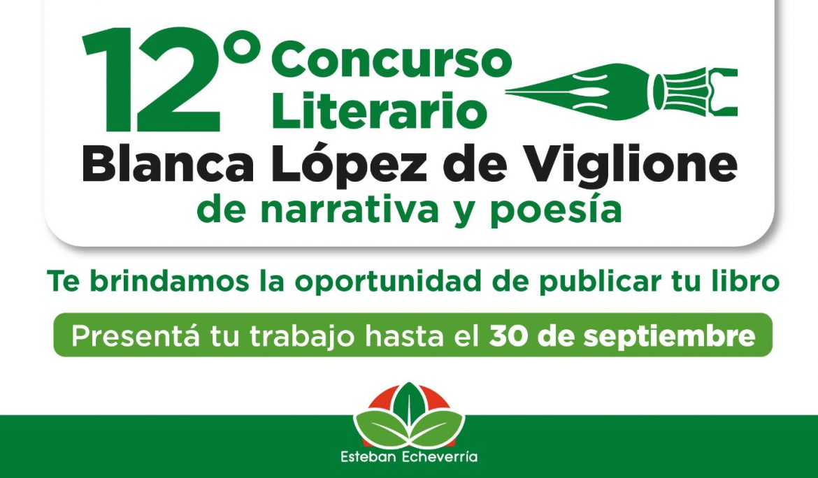 VECINAS Y VECINOS YA PUEDEN PARTICIPAR DEL 12° CONCURSO LITERARIO MUNICIPAL