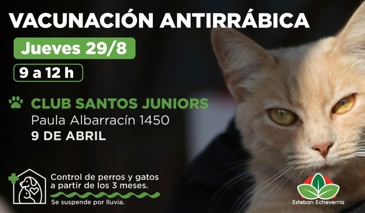 JORNADA DE VACUNACIÓN ANTIRRÁBICA EN 9 DE ABRIL