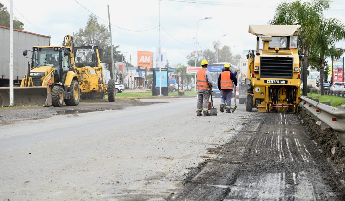 EL MUNICIPIO REALIZA OBRAS DE REPAVIMENTACIÓN DE LA AVENIDA MARIANO CASTEX (RUTA PROVINCIAL 58)