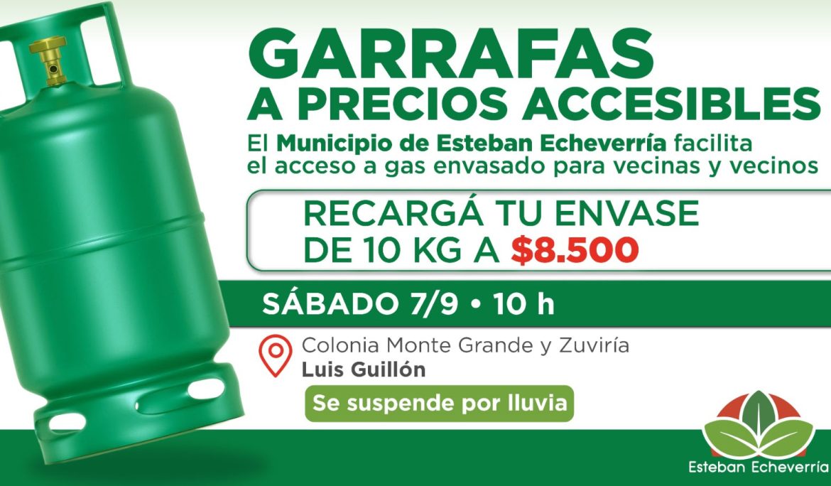 OPERATIVO DE RECARGA DE GARRAFAS A PRECIOS ACCESIBLES EN LUIS GUILLÓN