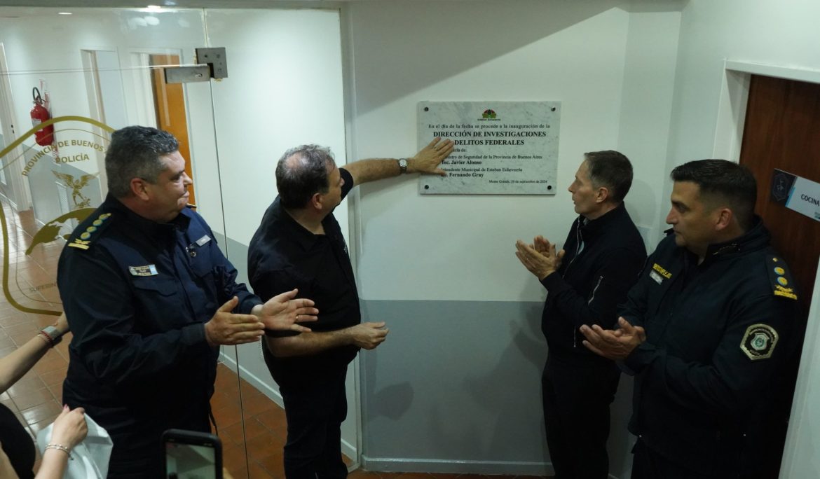 FERNANDO GRAY Y EL MINISTRO DE SEGURIDAD BONAERENSE INAUGURARON UNA NUEVA SEDE DE DELITOS FEDERALES