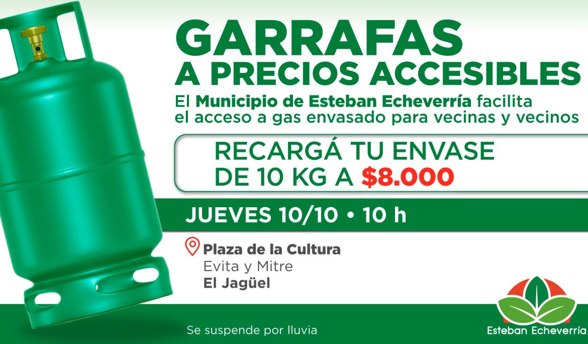 EL JAGÜEL: OPERATIVO DE RECARGA DE GARRAFAS A PRECIOS ACCESIBLES