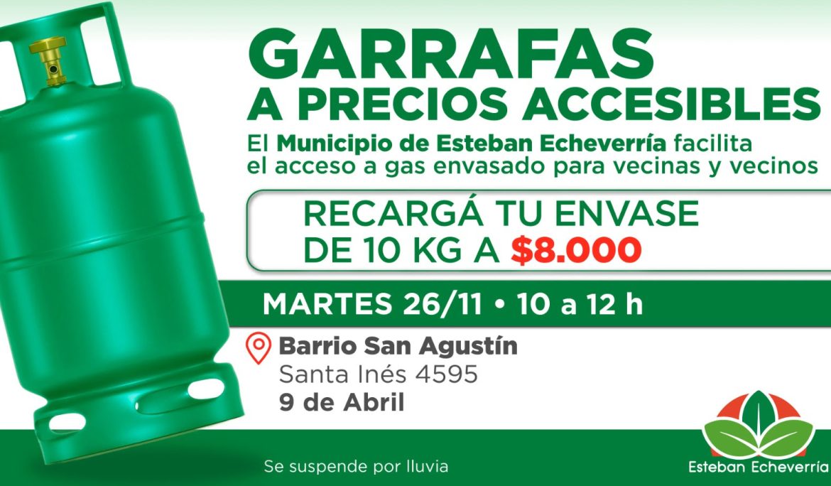 OPERATIVO DE RECARGA DE GARRAFAS A PRECIOS ACCESIBLES EN 9 DE ABRIL