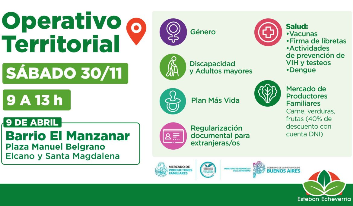 EL MUNICIPIO REALIZARÁ UN NUEVO OPERATIVO TERRITORIAL EN 9 DE ABRIL