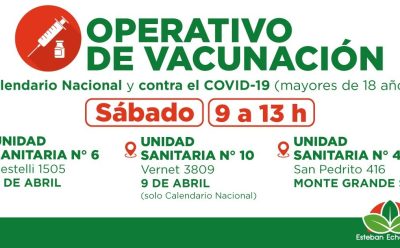 NUEVA JORNADA DE VACUNACIÓN EN EL MUNICIPIO DE ESTEBAN ECHEVERRÍA