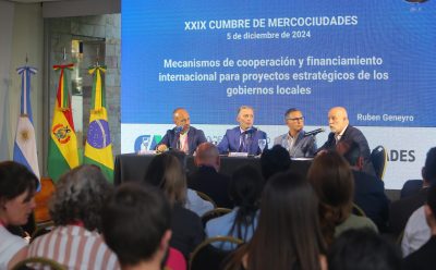 FERNANDO GRAY PRESENTÓ LOS AVANCES ENTRE CAF Y MERCOCIUDADES PARA IMPULSAR A LOS GOBIERNOS LOCALES