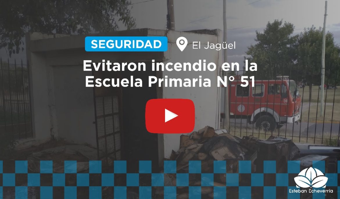 CON LA INTERVENCIÓN DEL COM SE EVITÓ UN INCENDIO EN UNA ESCUELA DE EL JAGÜEL