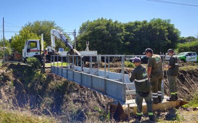 EL MUNICIPIO DE ESTEBAN ECHEVERRÍA CONTINÚA CON LA CONSTRUCCIÓN DE PUENTES PEATONALES EN EL DISTRITO