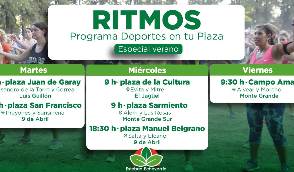 CLASES GRATUITAS DE RITMOS EN PLAZAS DEL DISTRITO