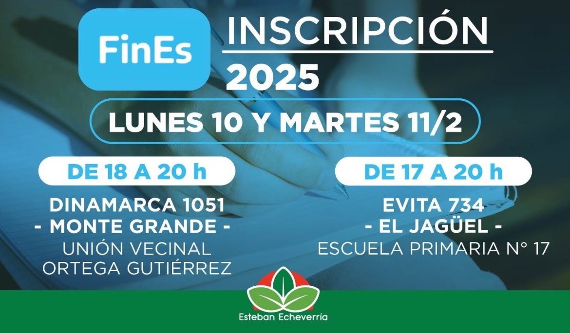 EL MUNICIPIO AVANZA CON LA INSCRIPCIÓN AL PLAN FINES 2025