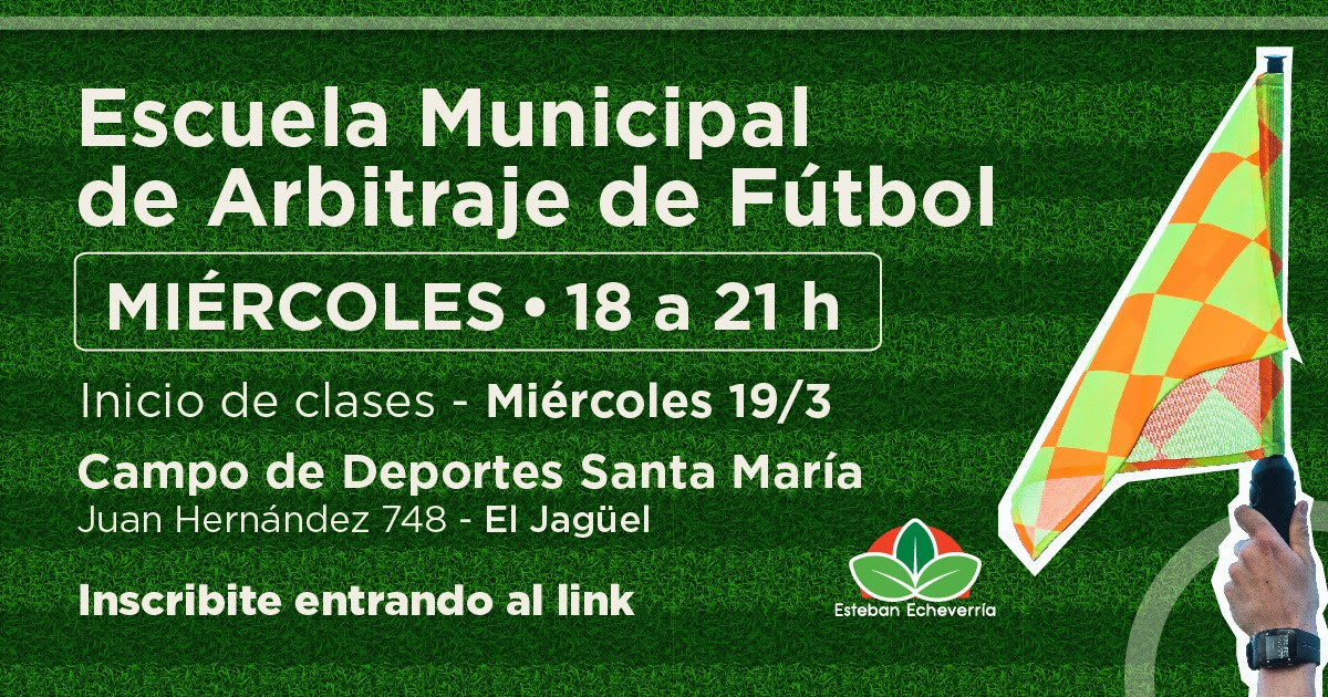 CONTINÚA LA INSCRIPCIÓN EN LA ESCUELA MUNICIPAL DE ARBITRAJE DE FÚTBOL