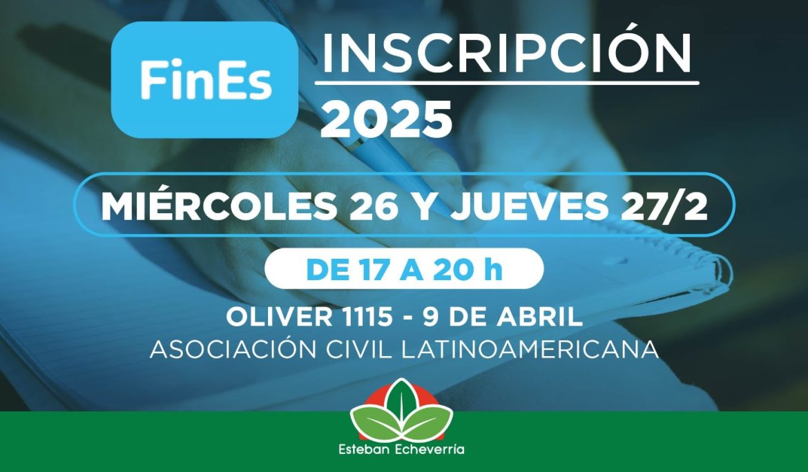 9 DE ABRIL: INSCRIPCIÓN AL PLAN FINES 2025